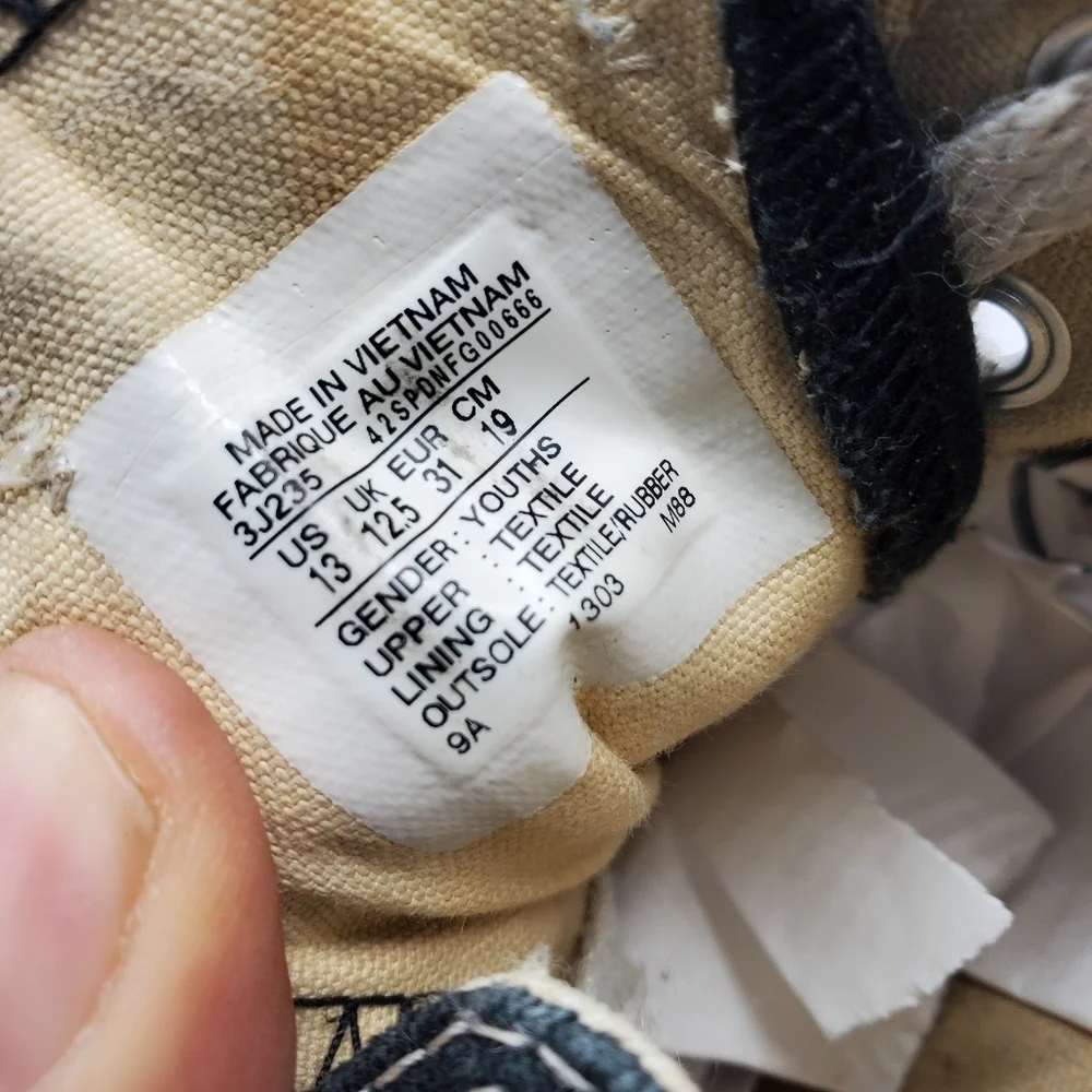 Converse Shoes 13 C Chuck Taylor All Star Lo Black White Canvas